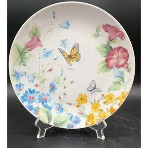Pfaltzgraff Annabelle Lunch Plate Butterfly Meadow Flowers Floral Salad